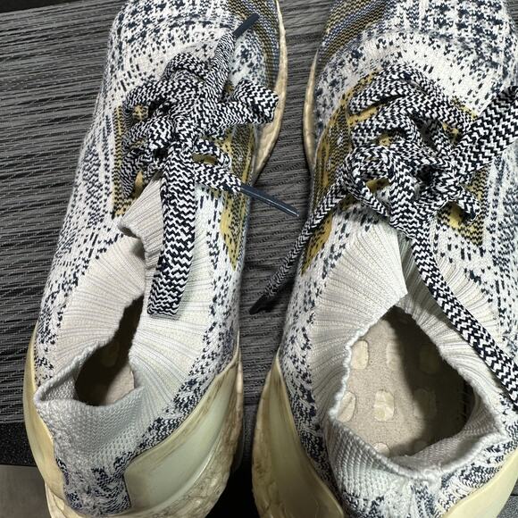 Adidas Ultra Boost Shoes Uncaged Oreo Non Dyed White Blue BA9616 - Men's Size 10 - Picture 13 of 16